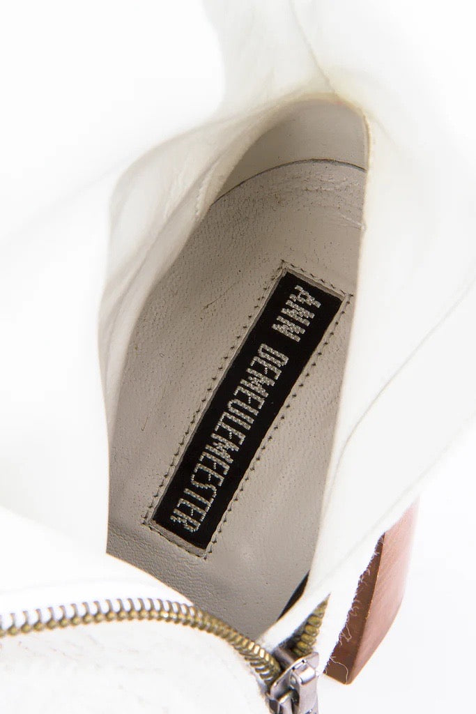 Ann Demeulemeester Sewn Floral Ankle Boot